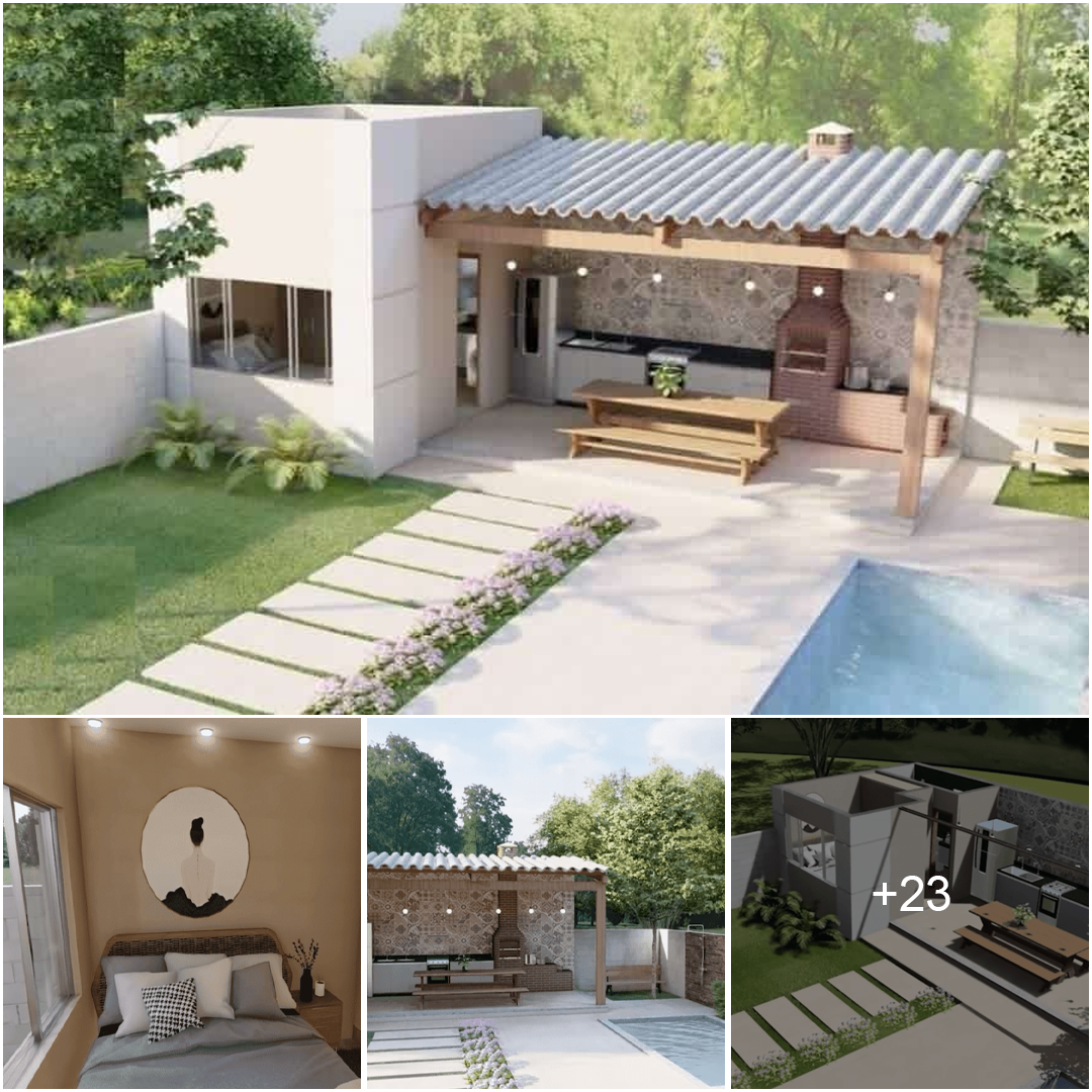 A Small House Design with a Magnificent Garden and Pool